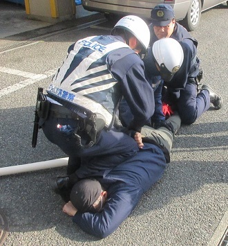 緊急配備訓練の写真