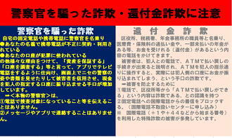 詐欺注意喚起ポスター