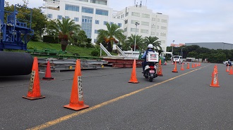スラローム訓練の状況