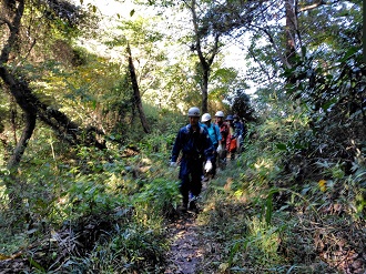 山岳パトロール訓練の状況1